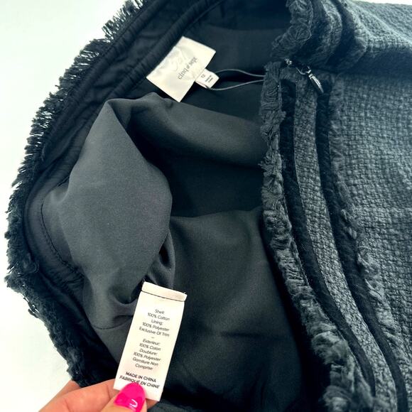 Cinq à Sept Women's Black Christie Tweed Mini Skirt Size 12 - Picture 11 of 12